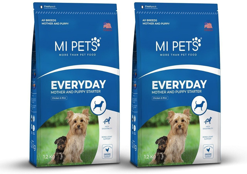 MI PETS mother and puppy starter 1.2 kg Chicken, Rice 1.2 kg Dry Young, New Born Dog Food
