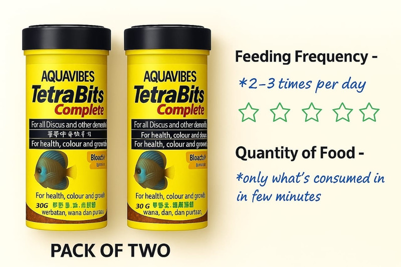 aquavibes AQ BITS 30 G pack of 2 Fish 0.06 kg (2x0.03 kg) Dry Adult, Adult Fish Food