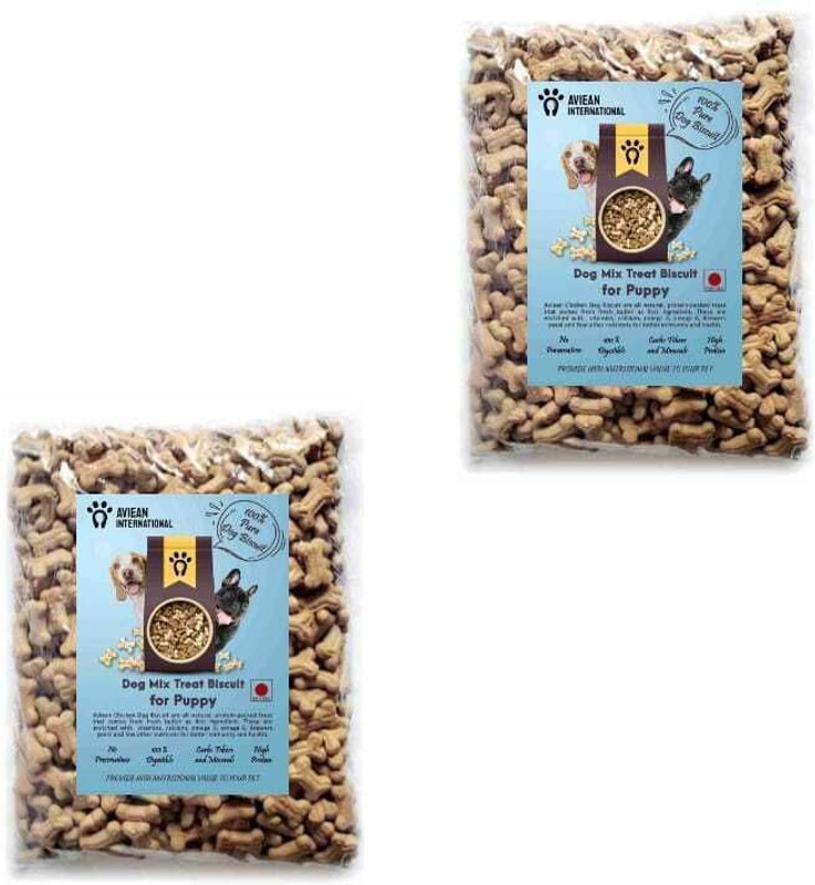 Aviean International Dog 1.4 Kg Puppy Biscuits (0.7) Kg 2 Pack With 700Gm Free Pack Of 2 Chicken 2 kg (2x1 kg) Dry Senior, Adult, Young, New Born Dog Food