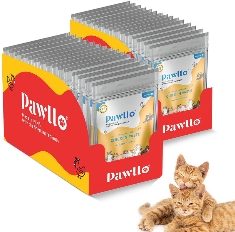 pawllo Pawllo Chicken Paste for Kittens and Cats: Wholesome Nutrition for Every Purr Chicken 0.21 kg (9x0.02 kg) Wet Adult Dog & Cat Food