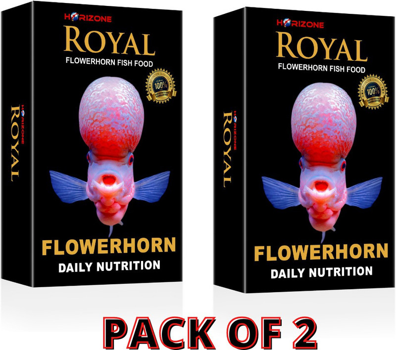 Horizone Royal Flowerhorn Daily Nutrition Fish Food, 100g 0.1 kg Dry New Born, Adult, Young, Senior Fish Food
