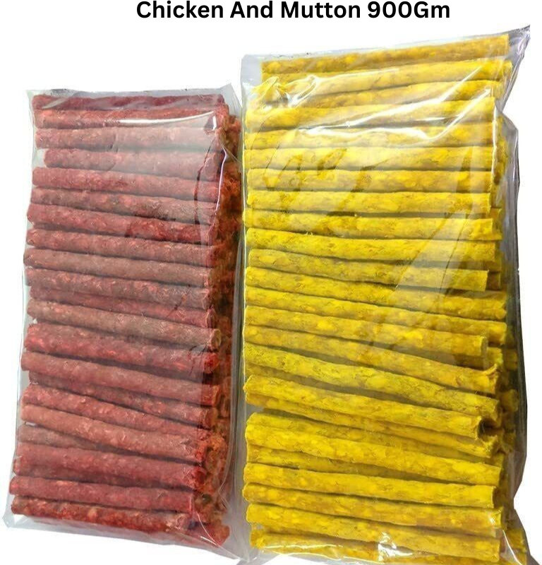 BARKZ & CLLAWZ Dog Snacks Protien Chicken & Mutton Chew Sticks (450g) Chicken, Mutton 0.45 kg Dry Adult, Young Dog Food