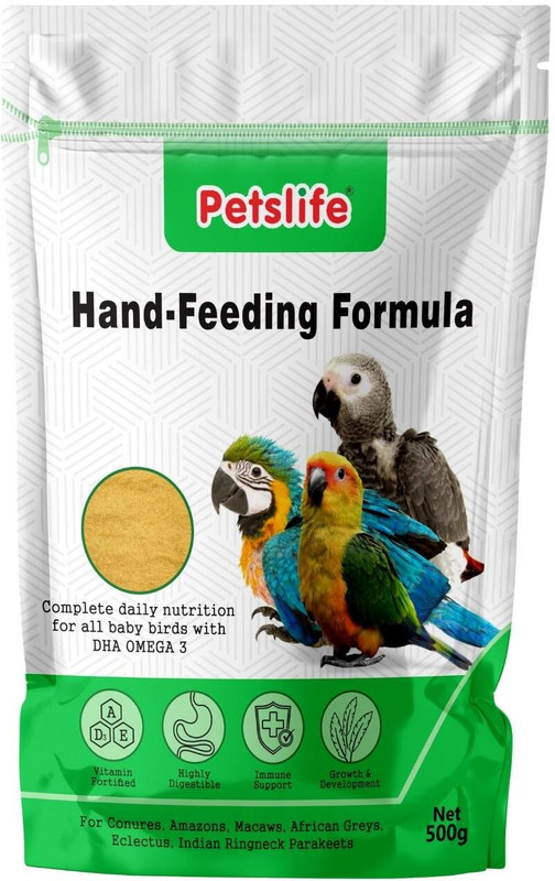 Petslife Hand Feeding Formula Bird Food - 500g Nuts 0.5 kg Dry New Born Bird Food