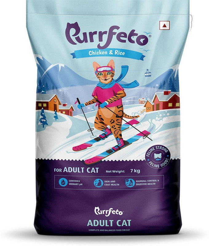 Purrfeto dry adult cat food chicken & sardine 3 Kg | 40% reduction in UTD Fish 3 kg Dry Adult Cat Food