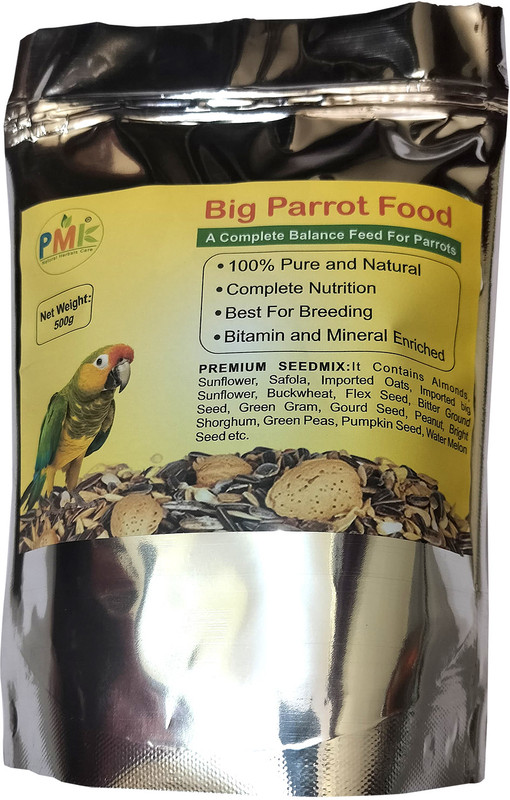 PMK Big Parrots Food Seed Mix Ideal Food for Parrots and All Birds All Life Stages 0.5 kg Dry Adult, Young, Young Bird Food