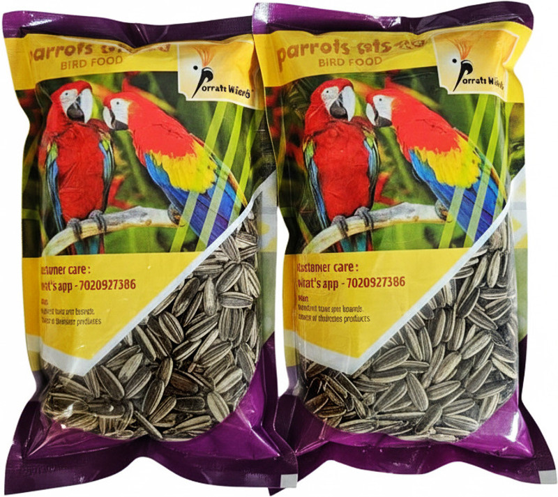 Nitishree Parrot Food impoetredSunflower seed Nuts 0.9 kg (2x0.45 kg) Dry Adult, Young, Senior Bird Food