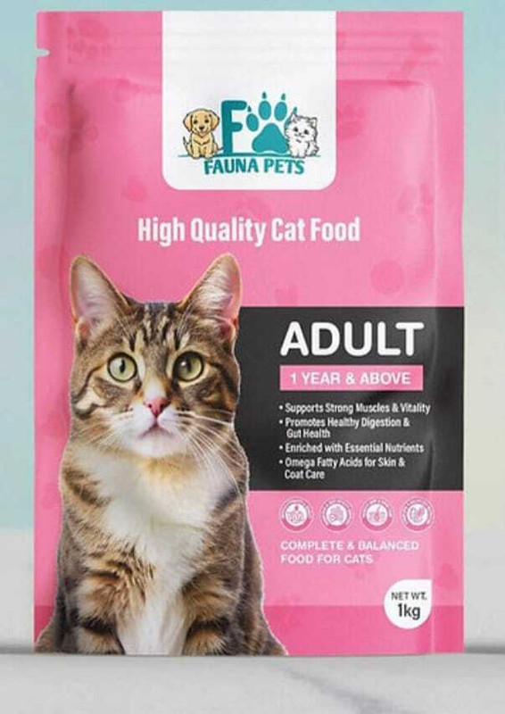 FAUNA PETS Fauna Pet cat Food Adult 1kg Fish 1 kg Dry Adult Cat Food