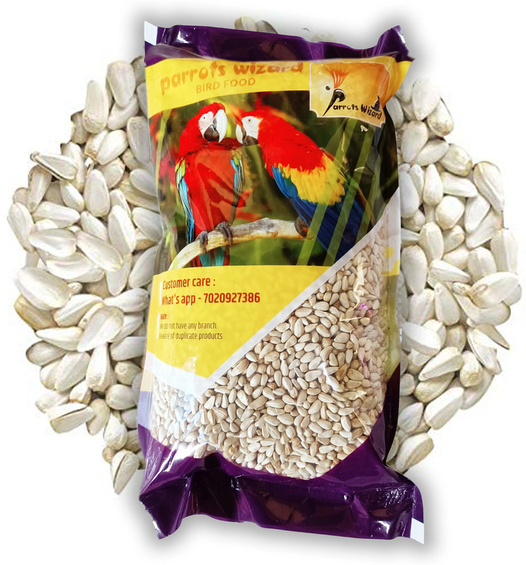 Parrots Wizard Safflower Seed Rinkneck Food Kardi Seed for Wild Bird Parrot Food 0.9 kg Dry Young, Adult Bird Food