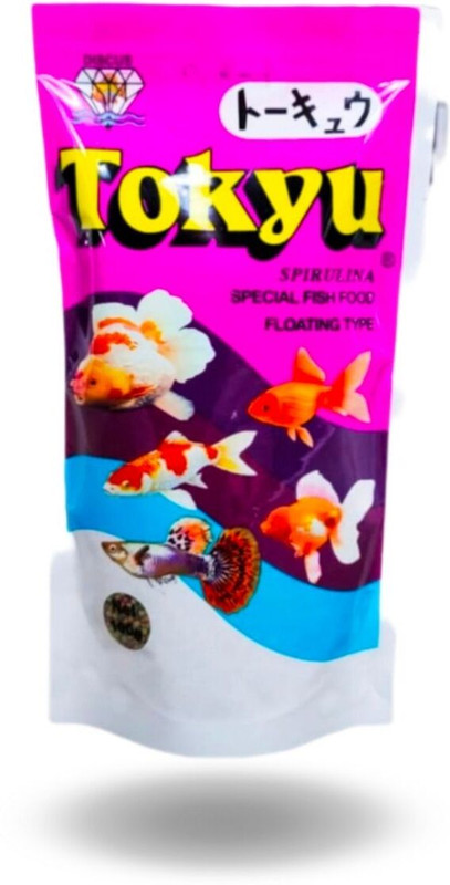 HOOGHLY AQURIUM Tokyu Spirulina Floating Special Fish Food 0.3 kg (3x0.1 kg) Dry All Life Stages Fish Food