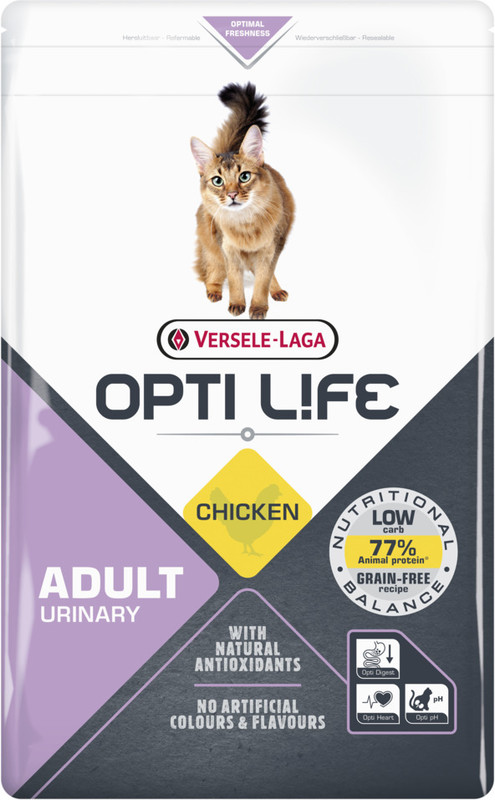 Versele -Laga Opti Life Adult Cat Urinary | Specially Formulated Dry Food for Urinary Care | Chicken 1 kg Dry Adult Cat Food