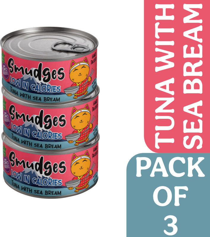 Smudges Flakes With Soft Jelly Tuna, Mackeral 0.24 kg (3x0.08 kg) Wet Adult Cat Food