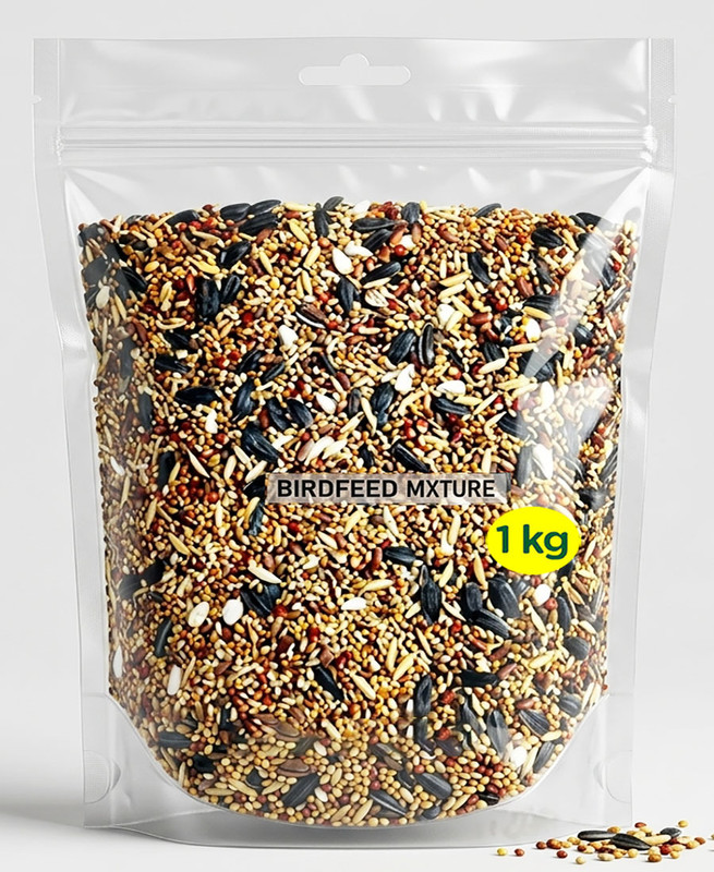 Skystar Mixed Multi Seed Natural Birds Food for cockatiel,Love birds,Munia,Parrots,dove Vegetable 1 kg Dry All Life Stages Bird Food
