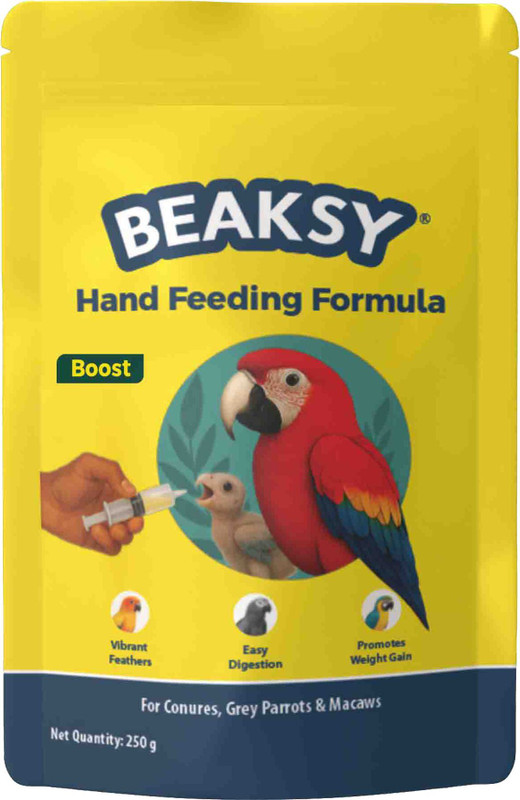BEAKSY BOOST Hand Feeding Formula 250 g | Baby Conures, Grey Parrots & Macaws | Fruit 0.25 kg Dry New Born Bird Food