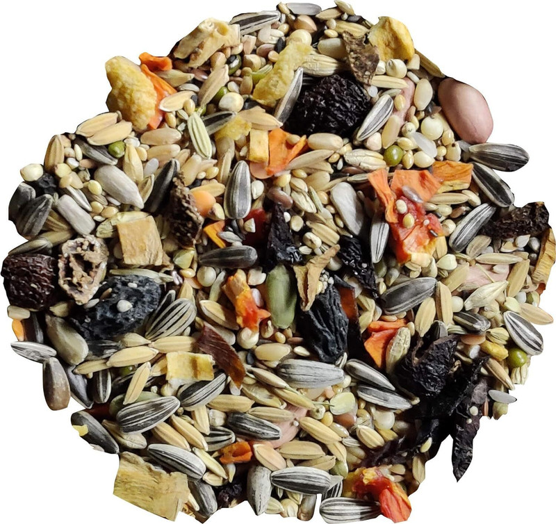 BirdsNature Seed & Fruit Mix for Small Birds,Parakeets,Budgies,Canaries,Love Birds 2.5kg Fruit 2.5 kg Dry Adult, Young, New Born Bird Food