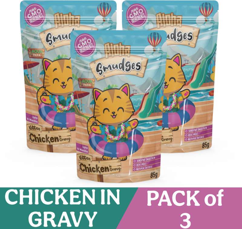 Smudges Aloha Jelly Pouch Chicken 0.255 kg (3x0.09 kg) Wet Adult Cat Food