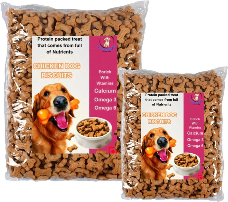 TAILWAGZ Delicious Puppy Biscuits Soft & Freshly Baked With Chicken, Egg, Rice 0.45 kg Dry Adult, New Born, Senior, Young Dog Food