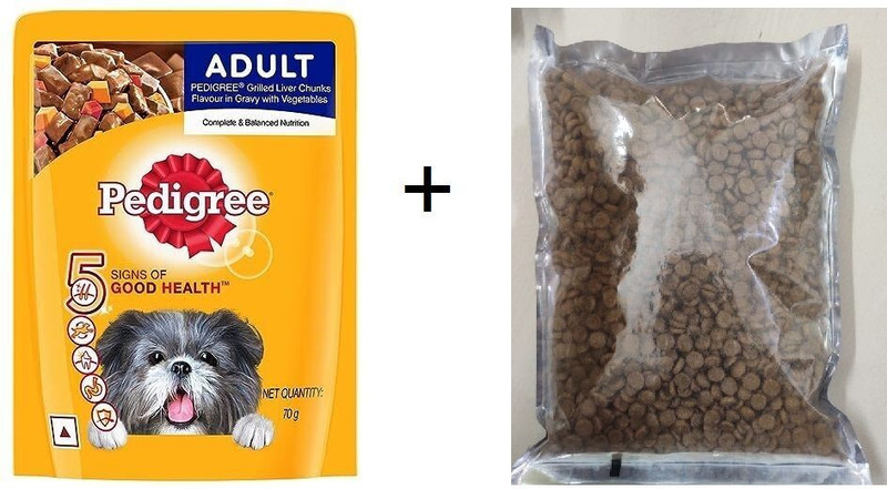 PEDIGREE Adult Gravy With Premium Dry Dog Food For Puppy Large Breed Chewable 0.5 kg Dry Adult Dog Food