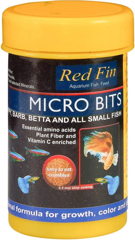 STAR FARMS Red Fin Micro Bits, 53% Protein Top-Quality Fish Food for All Kind of Small Fish 0.1 kg Dry Adult, Young, New Born, Senior Fish Food