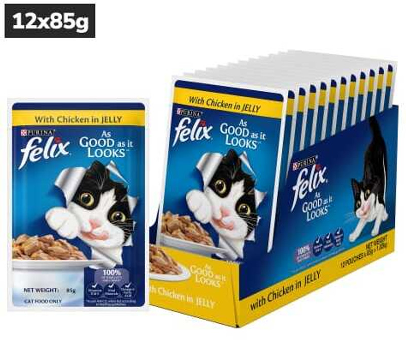 purina Felix Chicken in Jelly Chicken 1.02 kg Wet Adult Cat Food