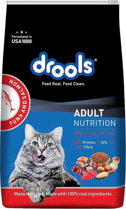 Drools Adult tuna and salmon Tuna, Salmon 1.2 kg Dry Adult, Senior, Young Cat Food