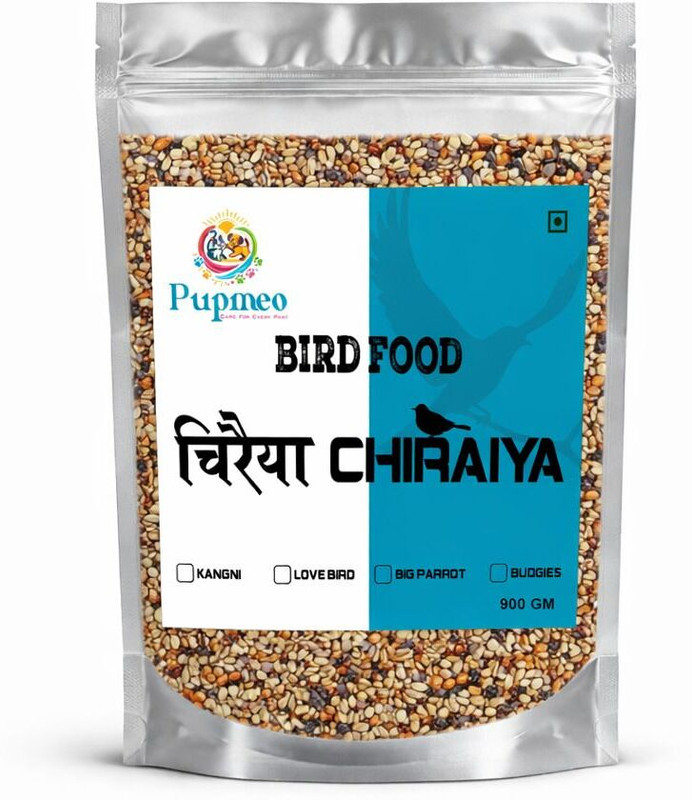 Pupmeo Cockatiel/ Lovebird Bird Food 900g – Premium Chiraiya Mix for Cockatiels 0.9 kg Dry All Life Stages Bird Food