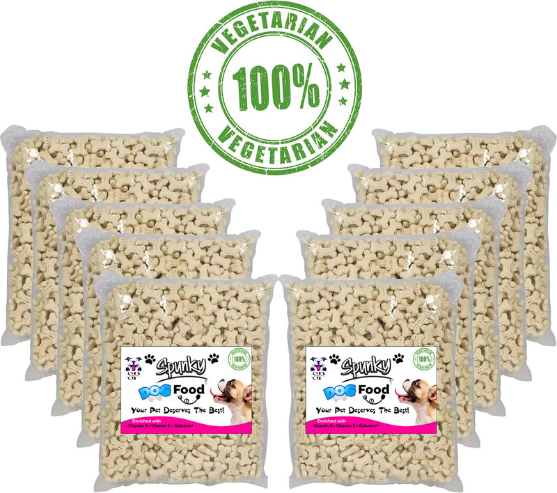 Spunky pets Dog Food Milk Puppy Biscuits Combo-Freshly Baked Milk Biscuits Cookies-10 Pack, Milk 9 kg (10x0.9 kg) Dry New Born, Young, Adult Dog Food