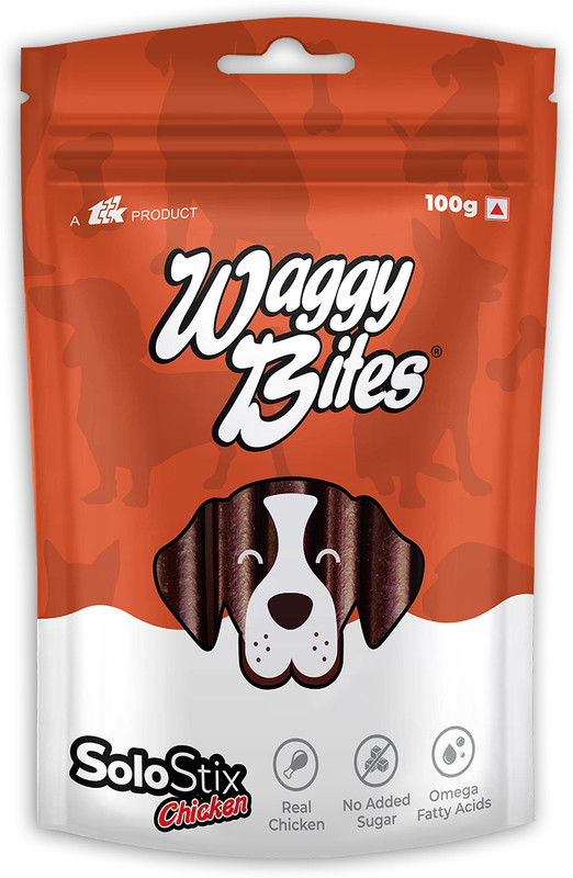 Waggy Bites SoloStix Chicken Chewstix for Dogs, Inulin Enriched, 0 Sugar, Gluten Free Chicken Dog Treat(100 g)