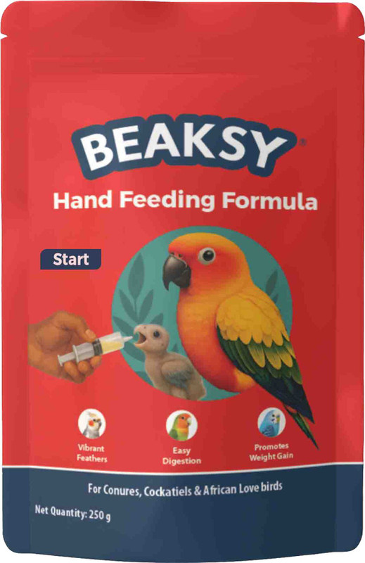 BEAKSY START Hand Feeding Formula 250g | Conures, Cockatiels & African Love Birds | Fruit 0.25 kg Dry New Born Bird Food