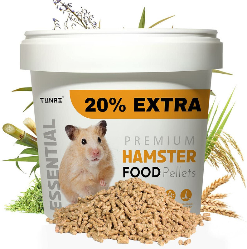 TUNAI Premium Quality Essentials Food Pellets for Hamsters 0.5 kg Dry Adult, New Born, Senior, Young Hamster Food