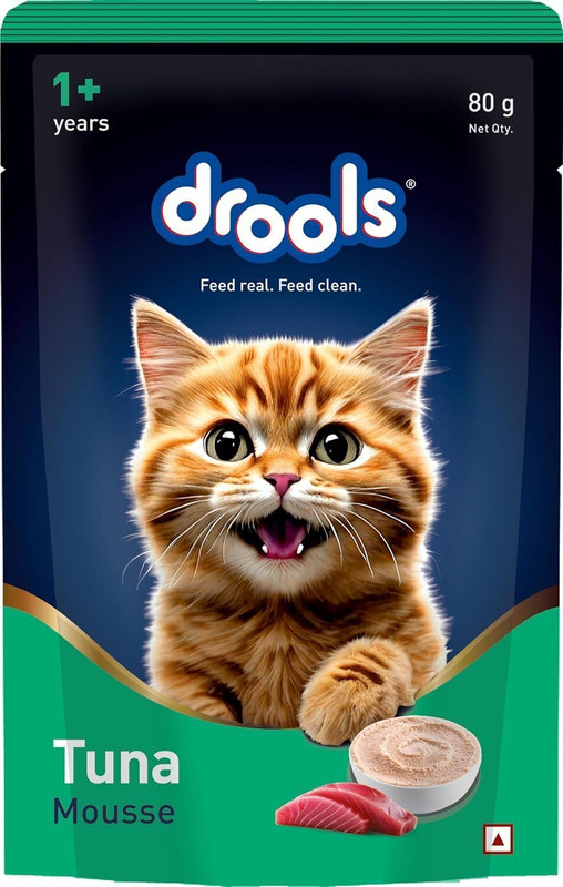 Drools Drools Cat Tuna Mousse Gravy Tuna 0.48 kg (6x0.08 kg) Wet Adult Cat Food