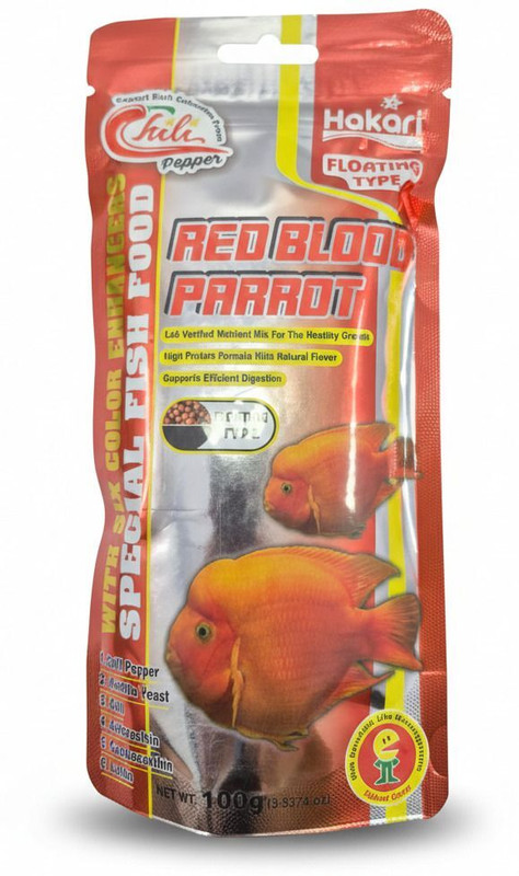 KickAt Hikari Blood Red Parrot Fish Food (Mini), 100 g, All Life Stages, Pellet Sea Food 0.1 kg Dry All Life Stages Fish Food