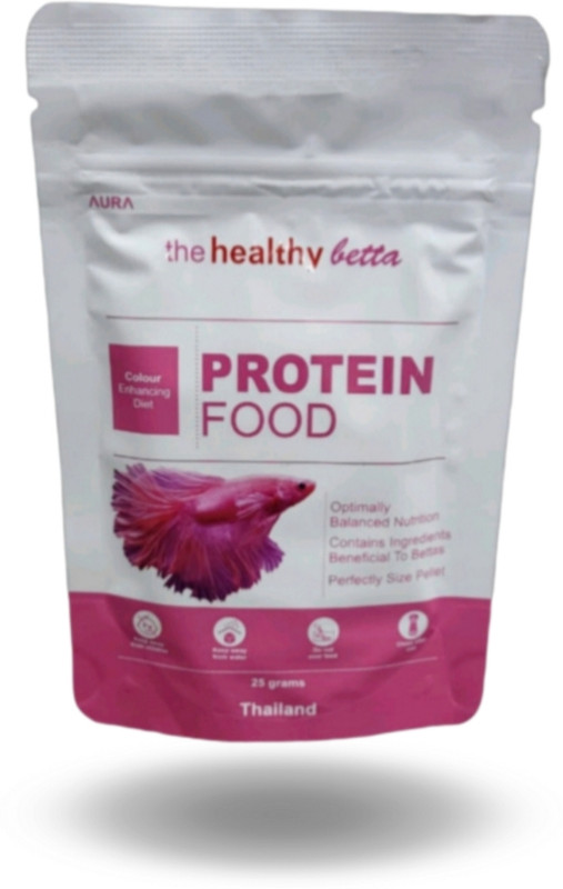 HOOGHLY AQURIUM Aura Color Enhancing Floating Protein Betta Fish Food 0.025 kg Dry All Life Stages Fish Food