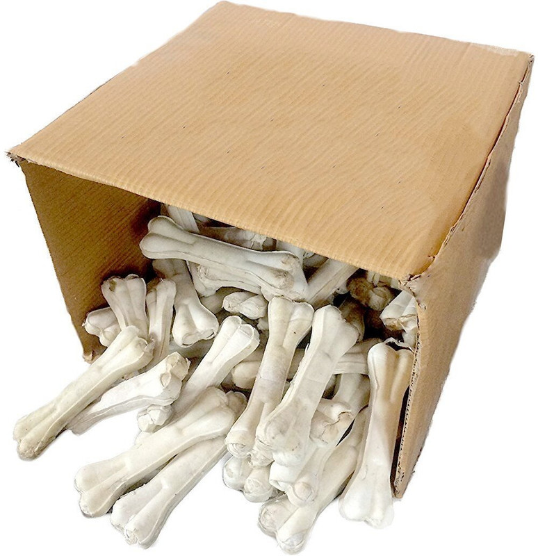 Puppy buddy 10pcs 5Inch White Calcium Bone Chews Chicken Dog & Cat Chew(1 kg, Pack of 10)