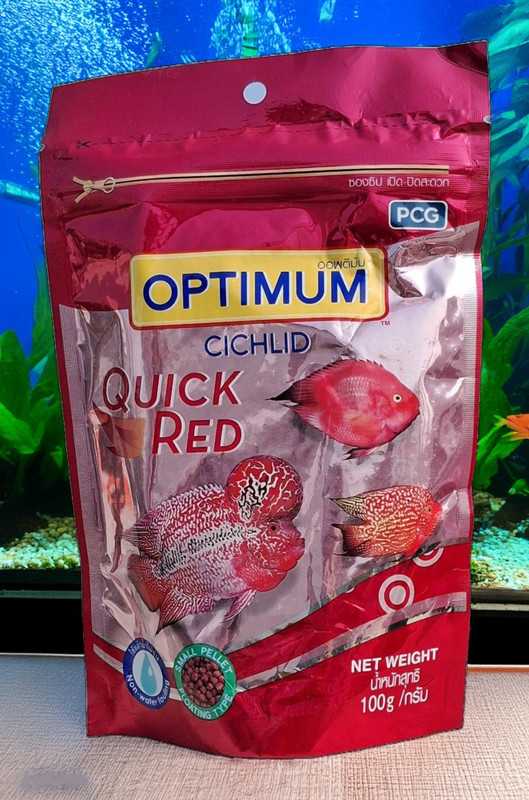 Optimum OPTIMUM Cichlid Quick Red 300g Shrimp 0.3 kg Dry Adult, New Born, Senior, Young Fish Food