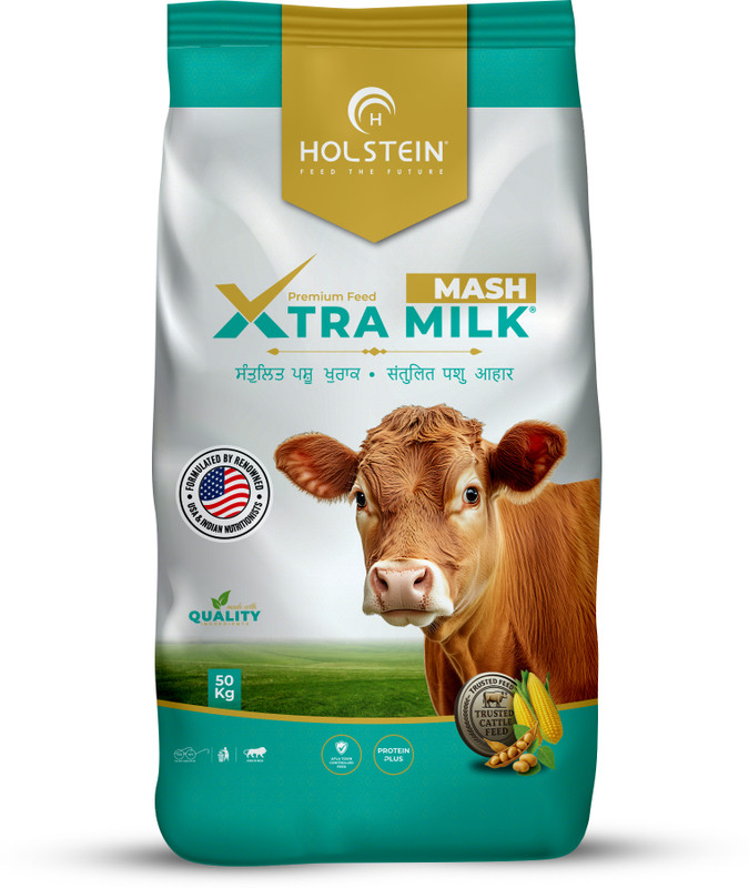 holstein Xtra Milk Mash - Best Cattle Feed for Increased Milk Production, Cow Feed 50 kg Dry Adult Cow Food