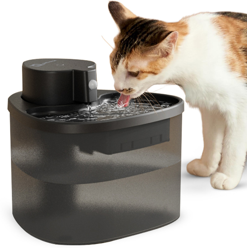 Petverse 2L Wireless Pet Water Fountain, Quiet Automatic Dispenser with Filters(Plastic)