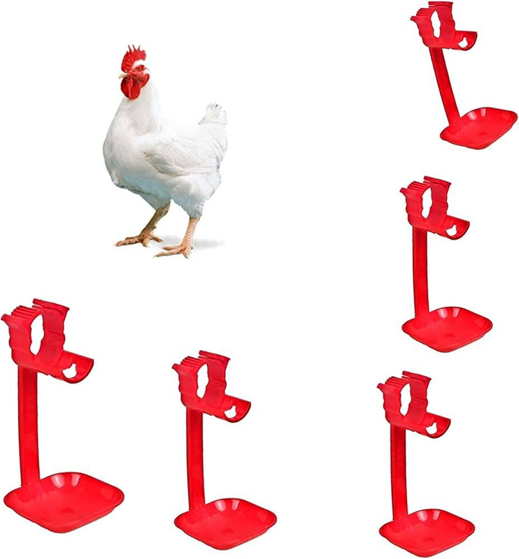 Bethlehem 5 Pcs Nipple Drip Cup Poultry Chicken Bird Quail Drinker Waterer Chicken(Polypropylene)