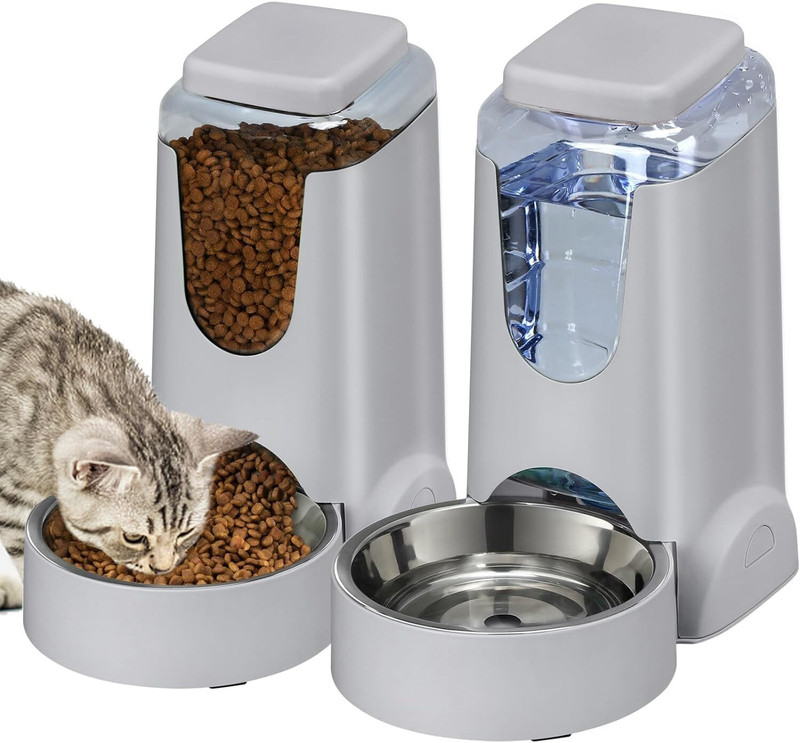 Pet Guard Dog Feeder Cats Feeder with Water Dispenser Pets Feeder for Small Medium Big(Plastic)