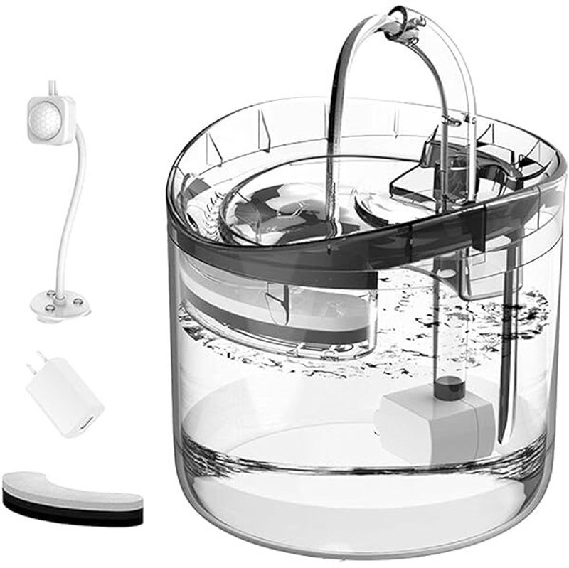 Furry Life Automatic Pet Water Fountain - Anthracite Grey(Plastic)