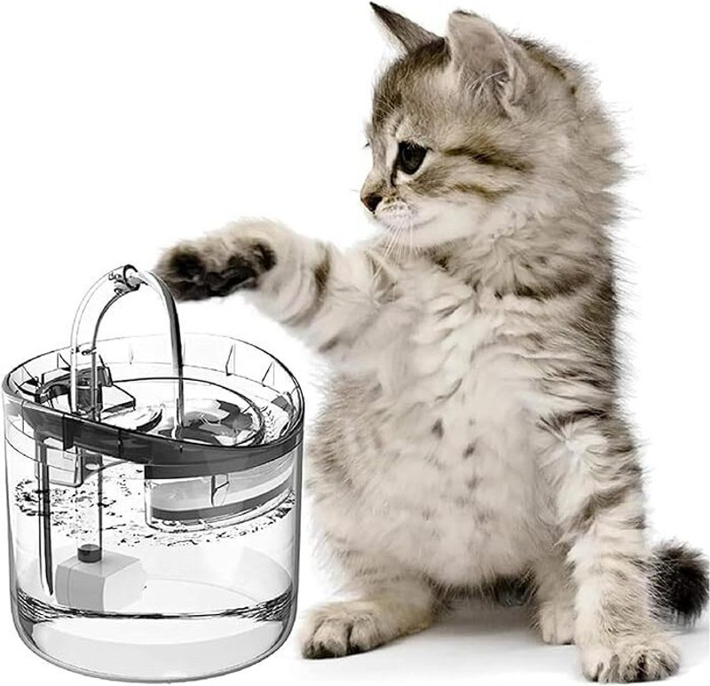 GHANU Cat Water Fountain, Dog Water Dispenser, Pet Drinking Fountain, Drinking Bowl(Plastic)