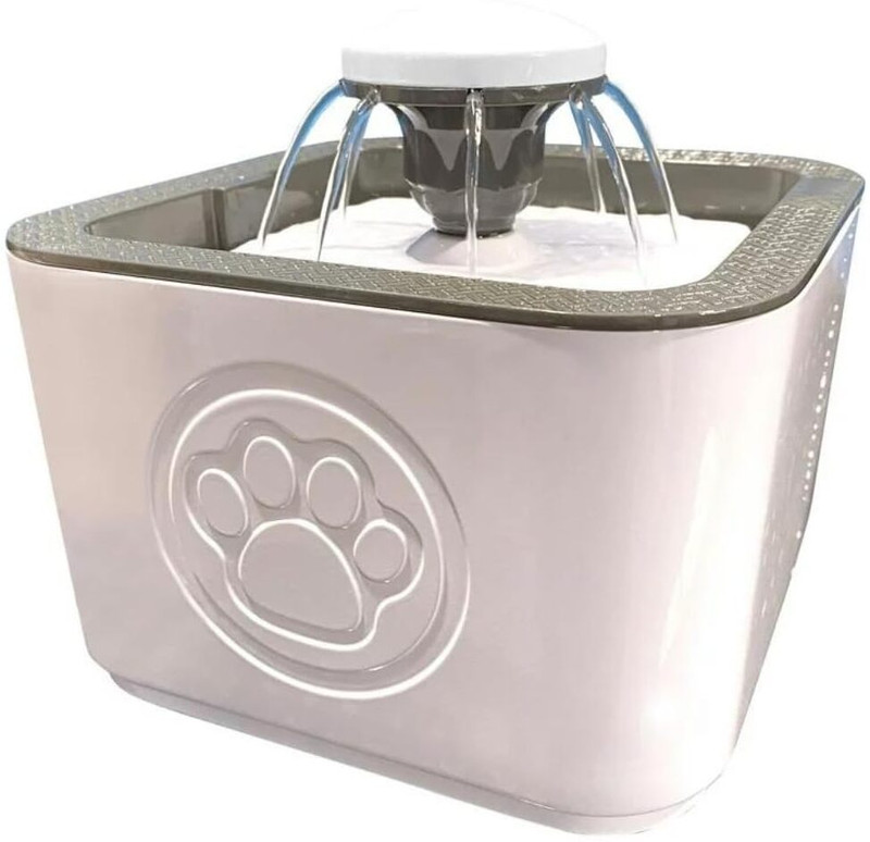 PSK PET MART Pet Cat Dog Water Dispenser Drinking Bowl USB LED Automatic(Plastic)