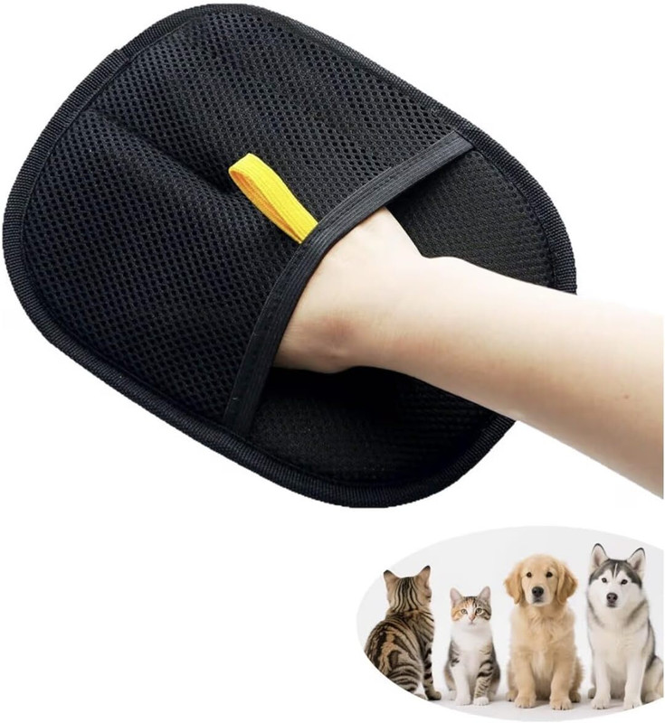 VRTREND Grooming Gloves for Cat(Black, Small)