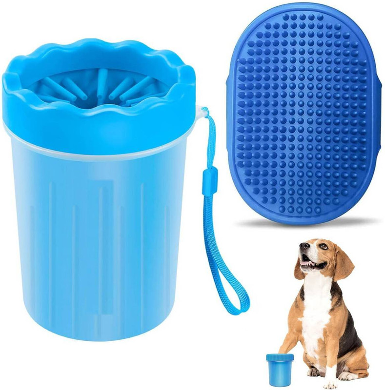 YOUHAVEDEAL Paw Cleaner For Dog Washer Cup Portable Grooming Gloves For Dogs Foot Cleaner Grooming Gloves for Dog, Miniature Pig(Multicolor, Fits All)