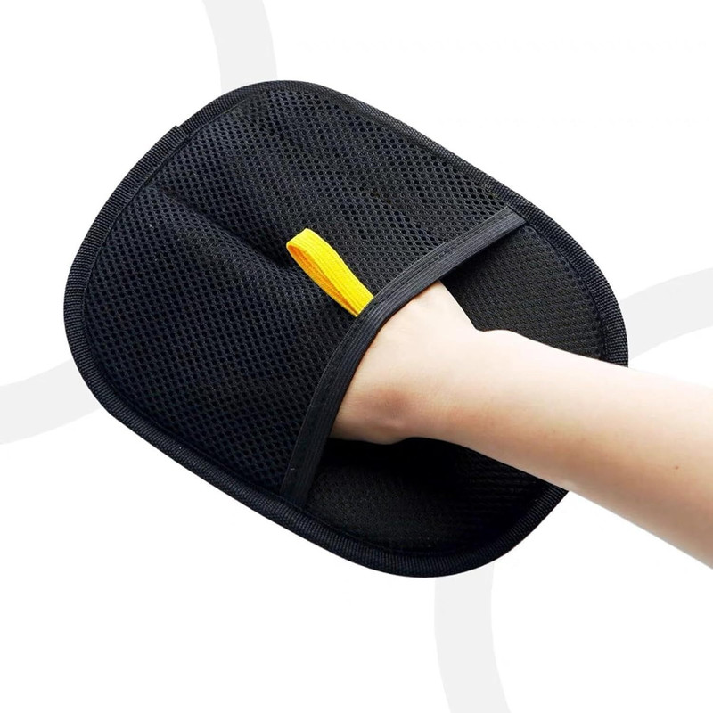 DAYSUKH Pet Hair Removal Gloves Electrostatic Hair Catcher Mitt for Dogs Cats, Removes Grooming Gloves for Dog(Black, Medium)