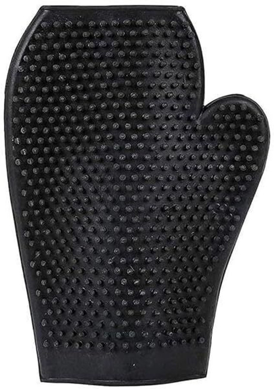 petshug Pet Bath Grooming Gloves for Dog, Cat, Cow(Black, Fits All)