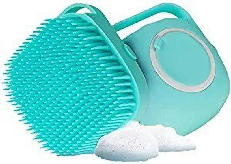 Pet Guard Soft Silicone Brush Rubber Bristle for Dogs and Cats Shower Grooming (Blue) Grooming Gloves for Dog(Blue, Medium)