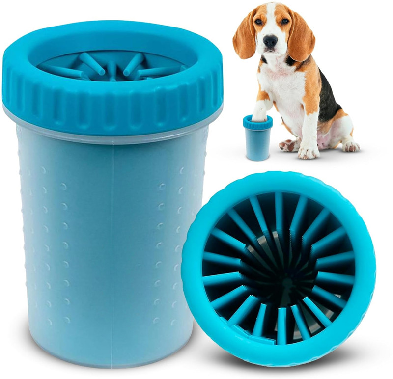 Ypet Premium Quality Pet Paw Cleaner| Paw Cleaner Brush For Dogs and Cats Grooming Gloves for Dog & Cat(Blue, Fits All)