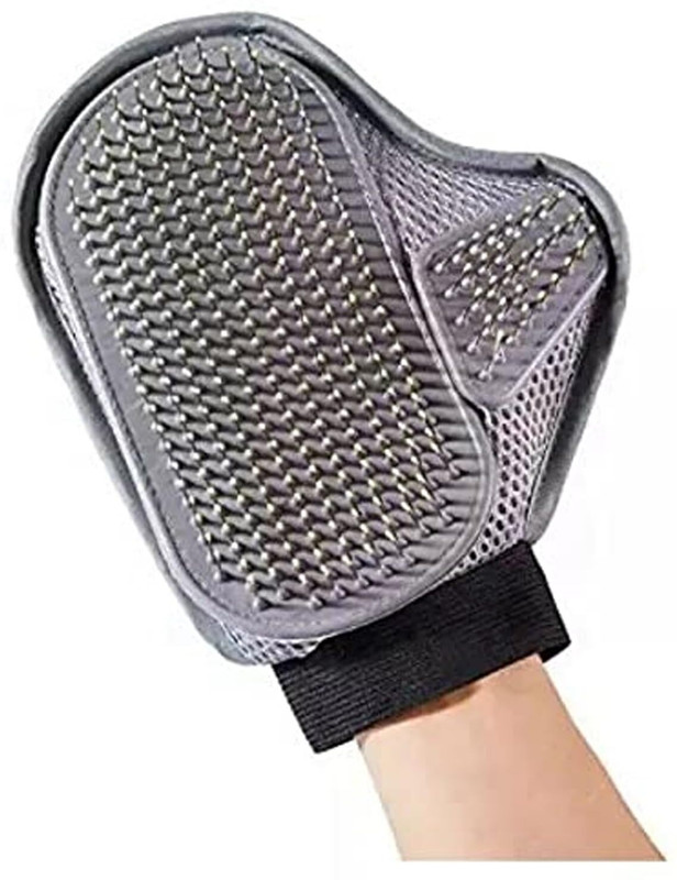 FREDI GROUP Grooming Gloves for Cat(Grey, Fits All)