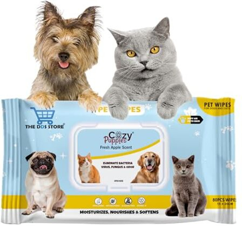 THE DDS STORE Grooming Gloves for Dog & Cat(White, Medium)