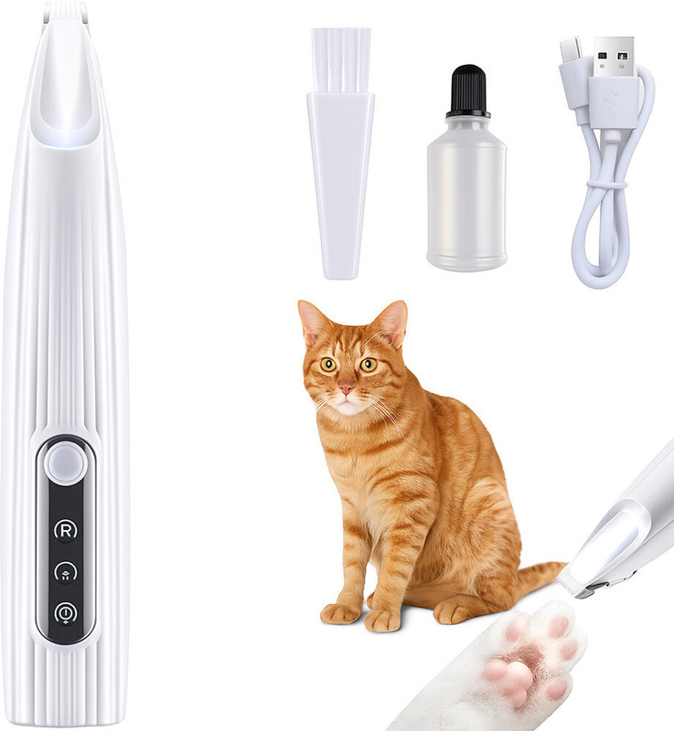 ZAPSY Unisex Pet Paws Hair Trimmer White Pet Hair Trimmer